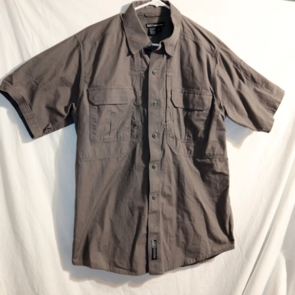 5.11 Tactical Gray Casual Button Down Shirt - Picture 4 of 14
